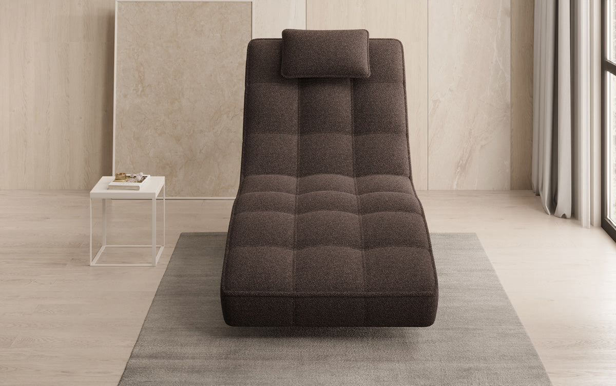 Designer Relax-ligstoel Livara Bouclé met draaifunctie