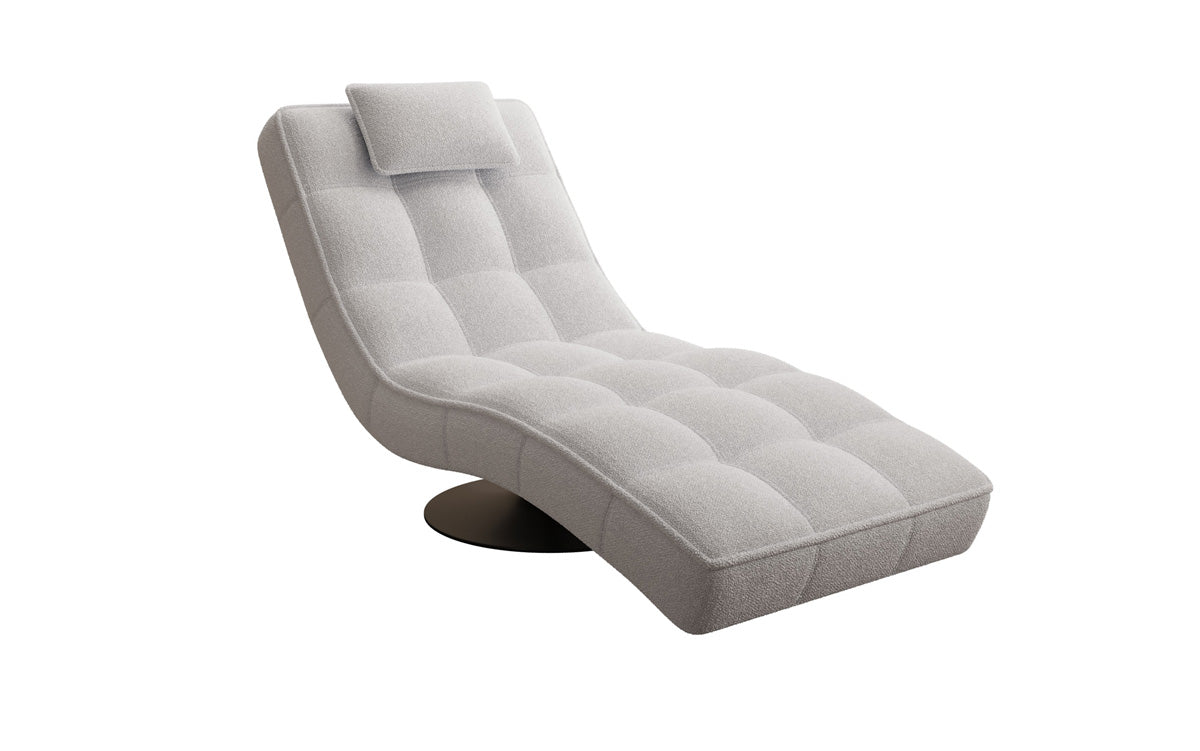 Designer Relax-ligstoel Livara Bouclé met draaifunctie