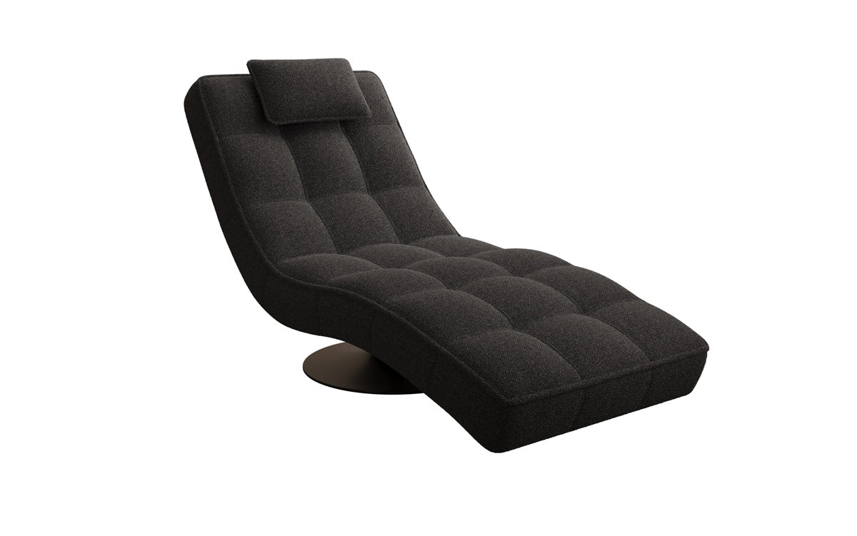 Designer Relax-ligstoel Livara Bouclé met draaifunctie