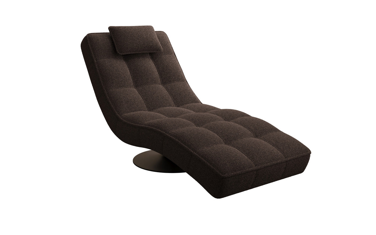 Designer Relax-ligstoel Livara Bouclé met draaifunctie
