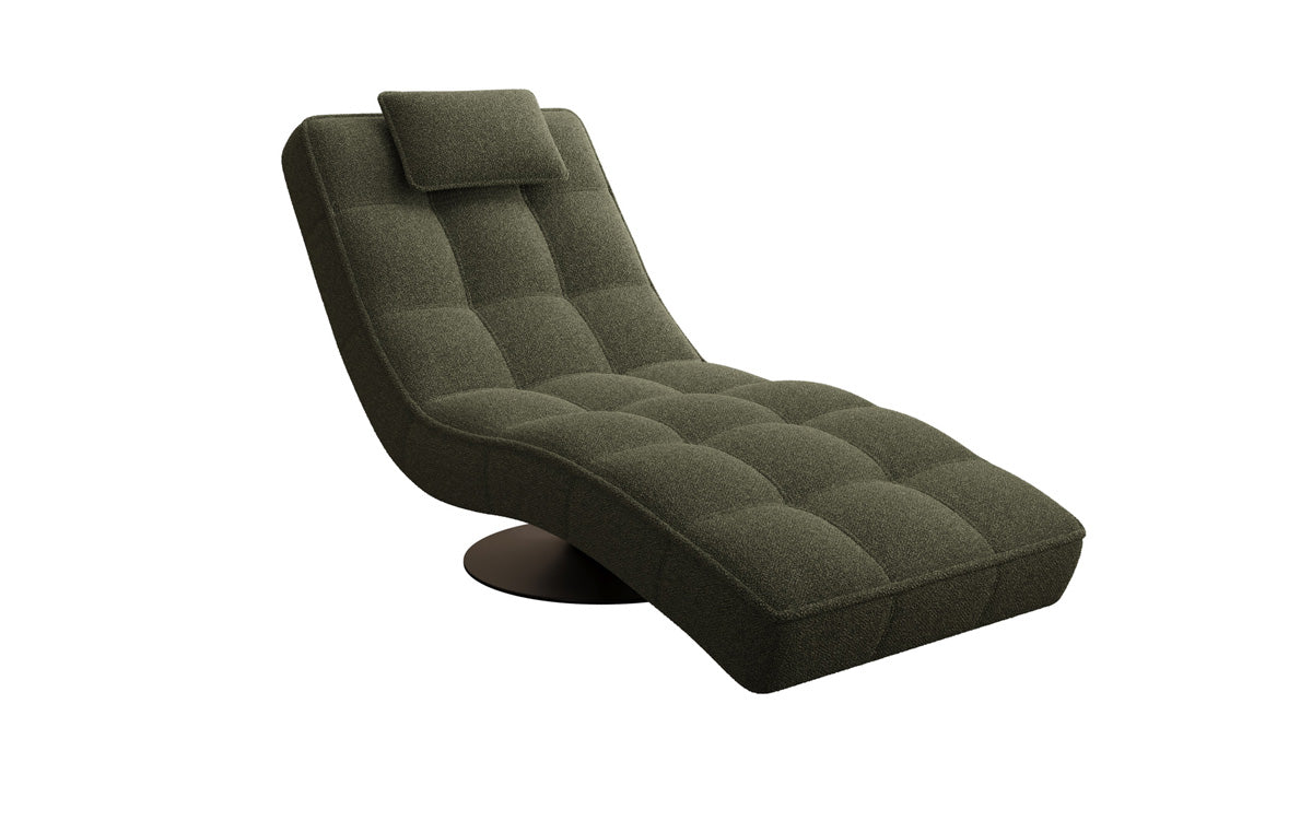 Designer Relax-ligstoel Livara Bouclé met draaifunctie