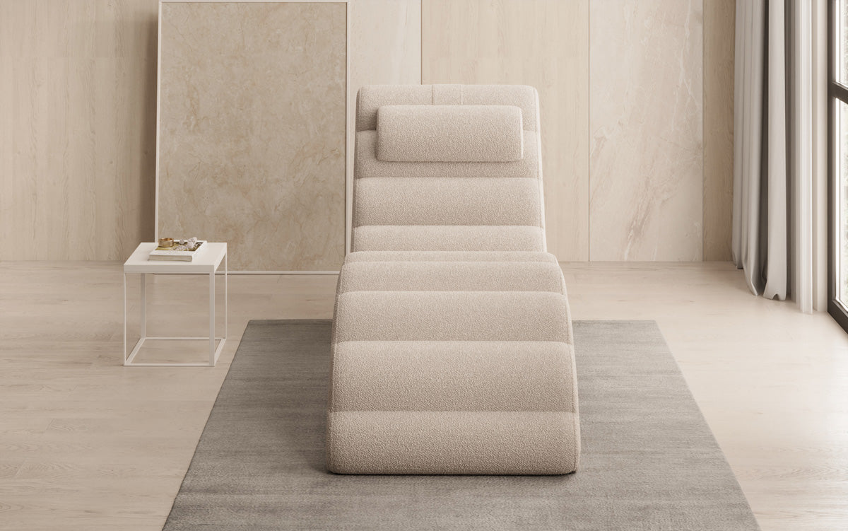 Designer Relax-ligstoel Malina in Bouclé
