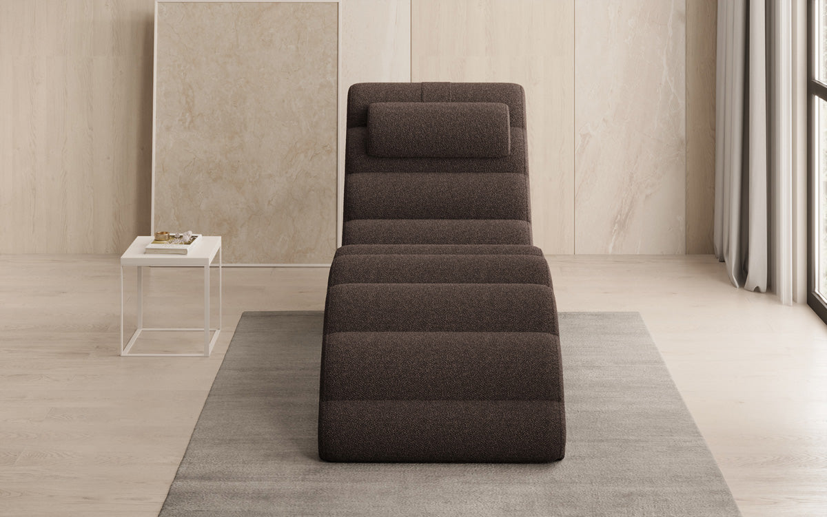 Designer Relax-ligstoel Malina in Bouclé