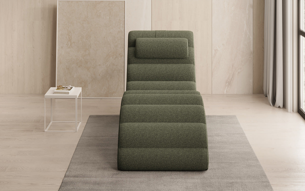 Designer Relax-ligstoel Malina in Bouclé
