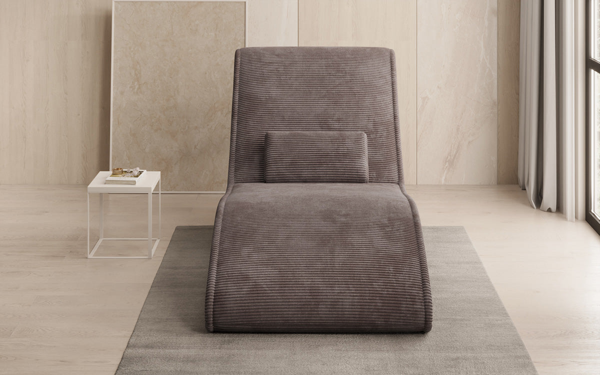 Designer Relax-ligstoel Lunaris 80 in Ribstof