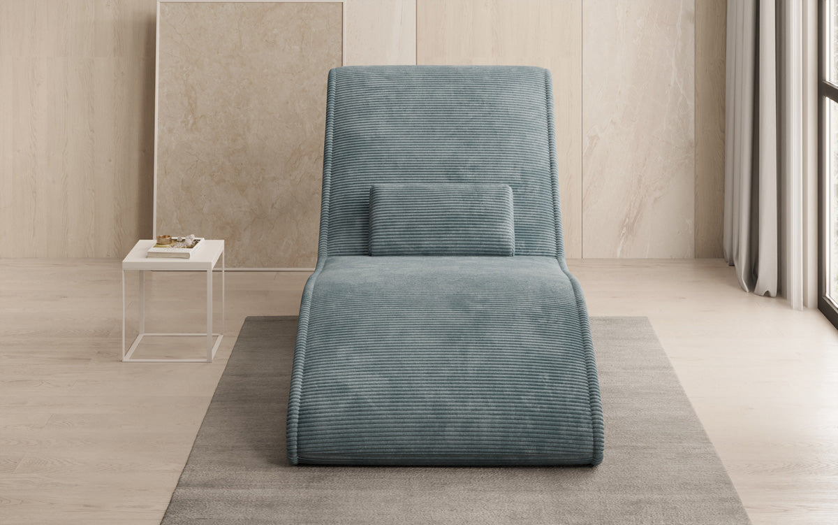 Designer Relax-ligstoel Lunaris 80 in Ribstof