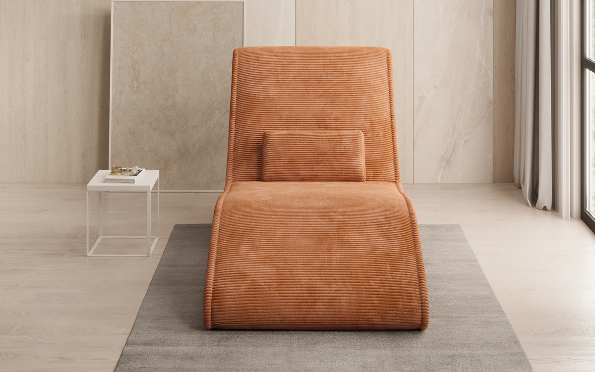 Designer Relax-ligstoel Lunaris 80 in Ribstof
