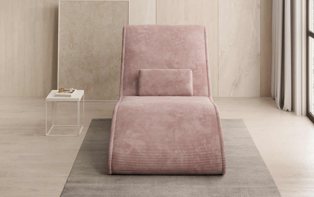 Designer Relax-ligstoel Lunaris 80 in Ribstof
