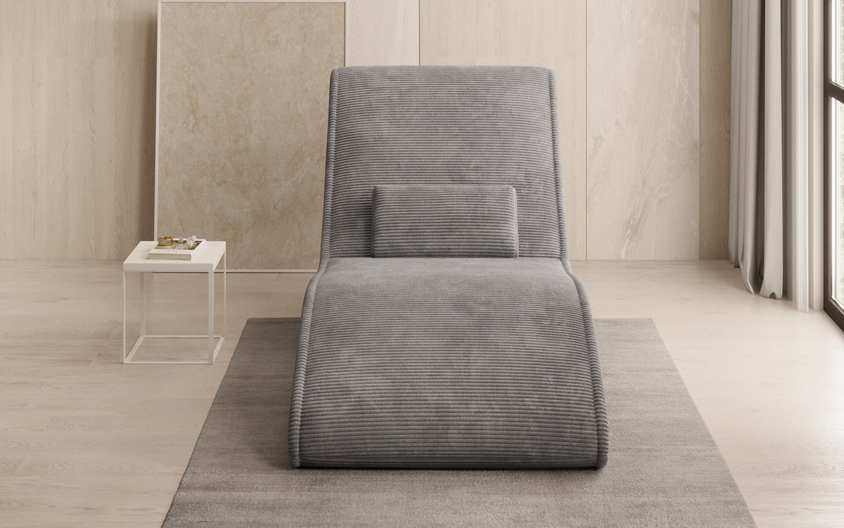 Designer Relax-ligstoel Lunaris 80 in Ribstof
