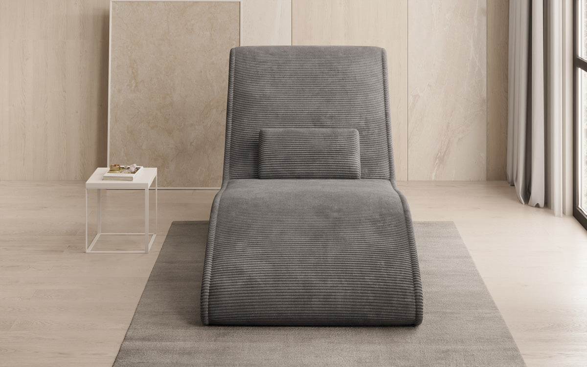 Designer Relax-ligstoel Lunaris 80 in Ribstof