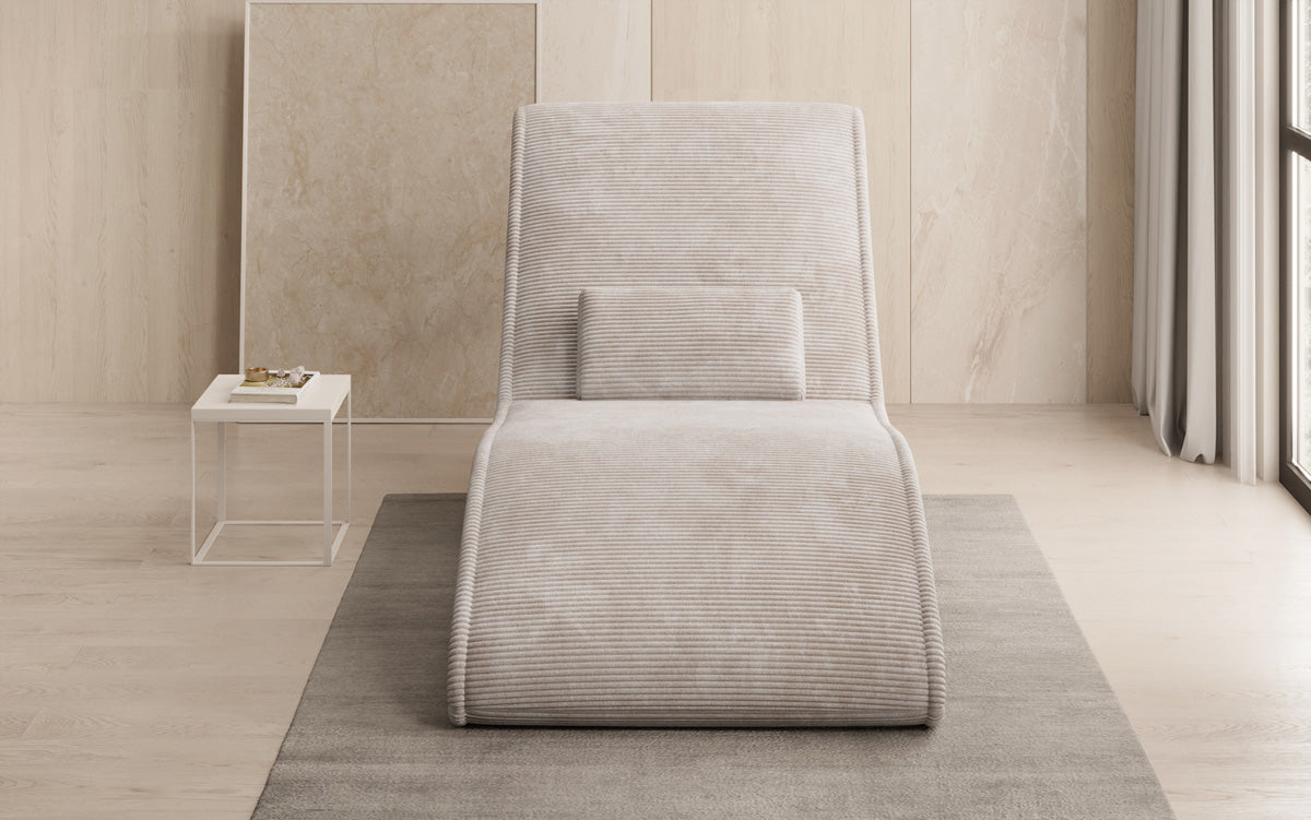 Designer Relax-ligstoel Lunaris 80 in Ribstof
