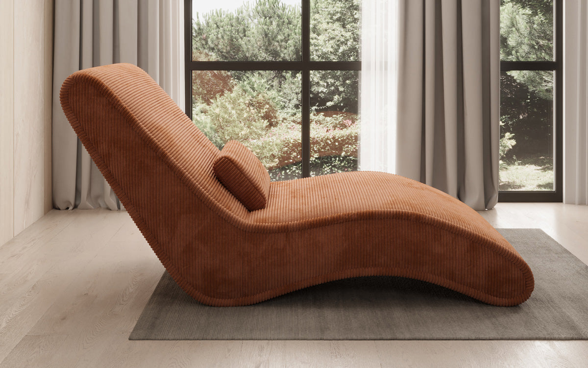 Designer Relax-ligstoel Lunaris 80 in Ribstof