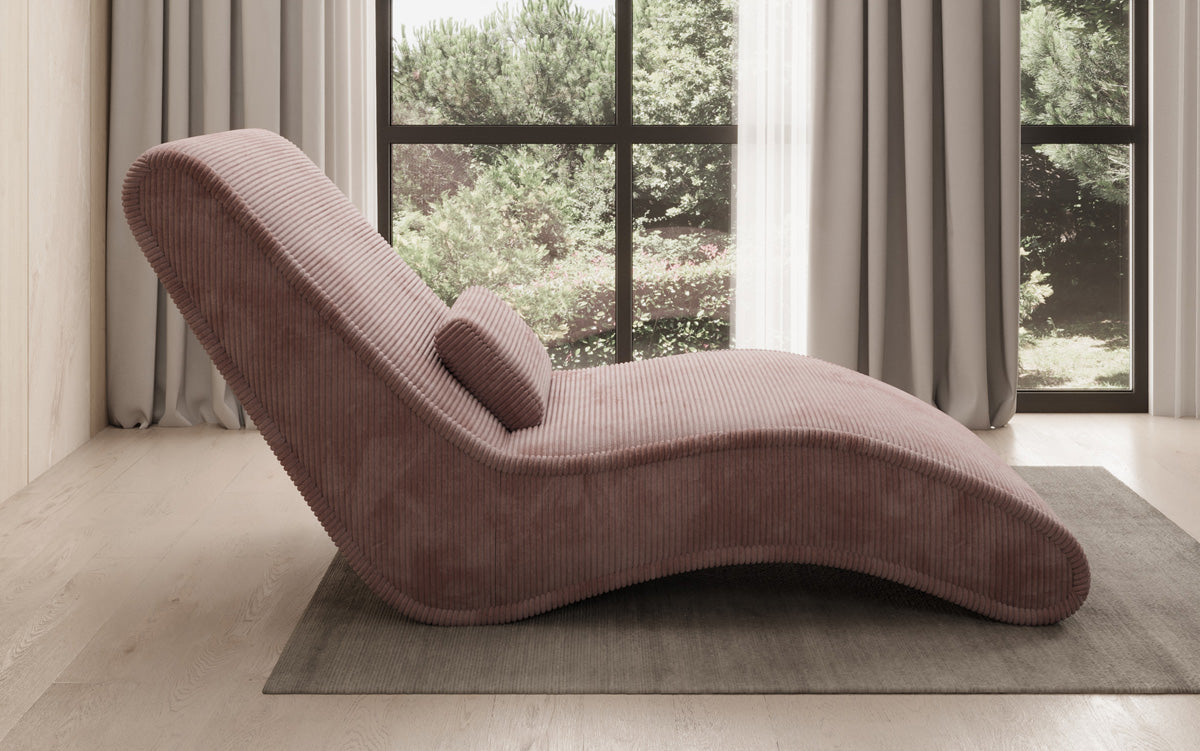 Designer Relax-ligstoel Lunaris 80 in Ribstof