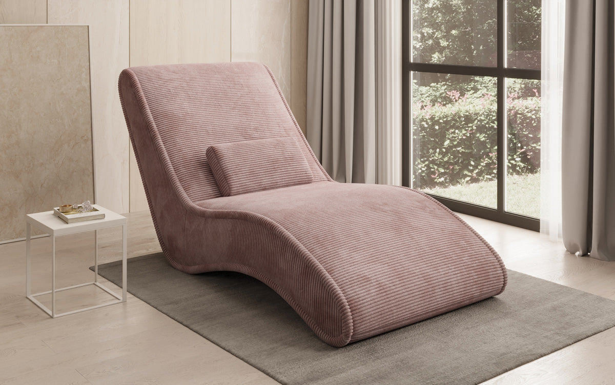 Designer Relax-ligstoel Lunaris 80 in Ribstof