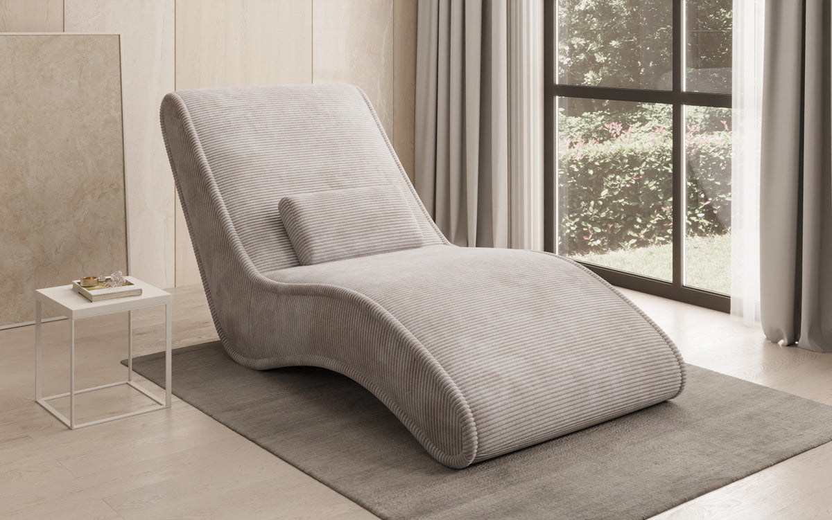 Designer Relax-ligstoel Lunaris 80 in Ribstof
