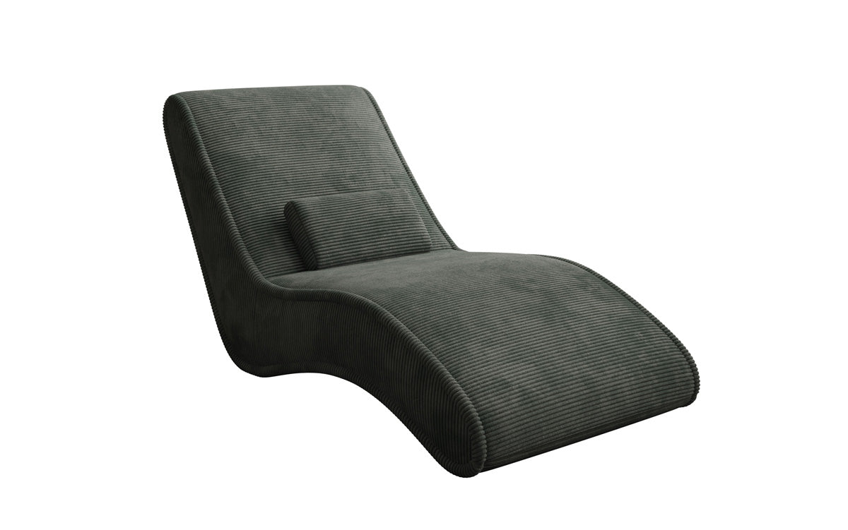 Designer Relax-ligstoel Lunaris 80 in Ribstof