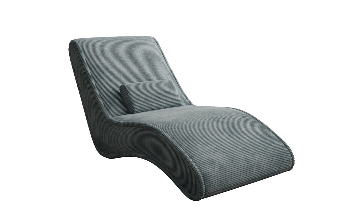 Designer Relax-ligstoel Lunaris 80 in Ribstof