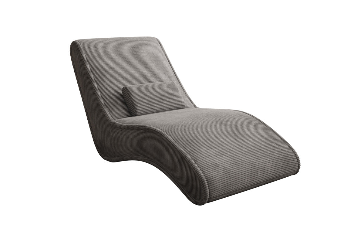 Designer Relax-ligstoel Lunaris 80 in Ribstof