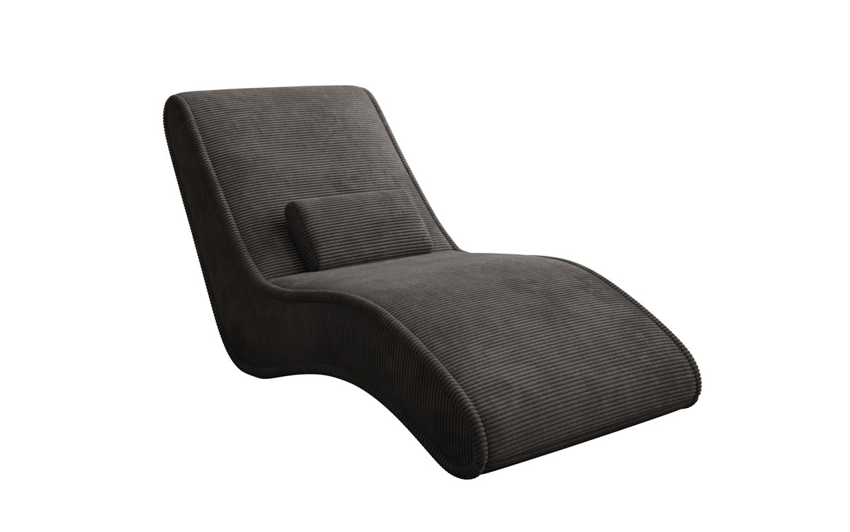 Designer Relax-ligstoel Lunaris 80 in Ribstof