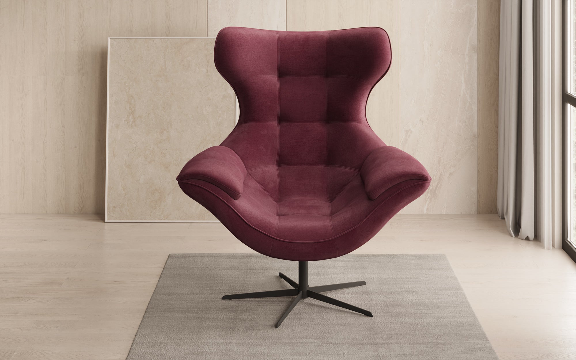 Designer Sofa-Sessel Aurelio in Fluweel