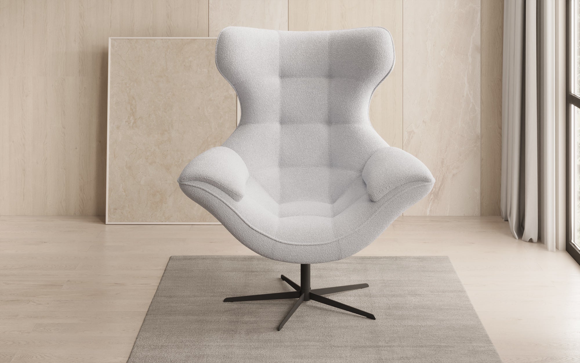 Designer Sofa-fauteuil Aurelio in Bouclé