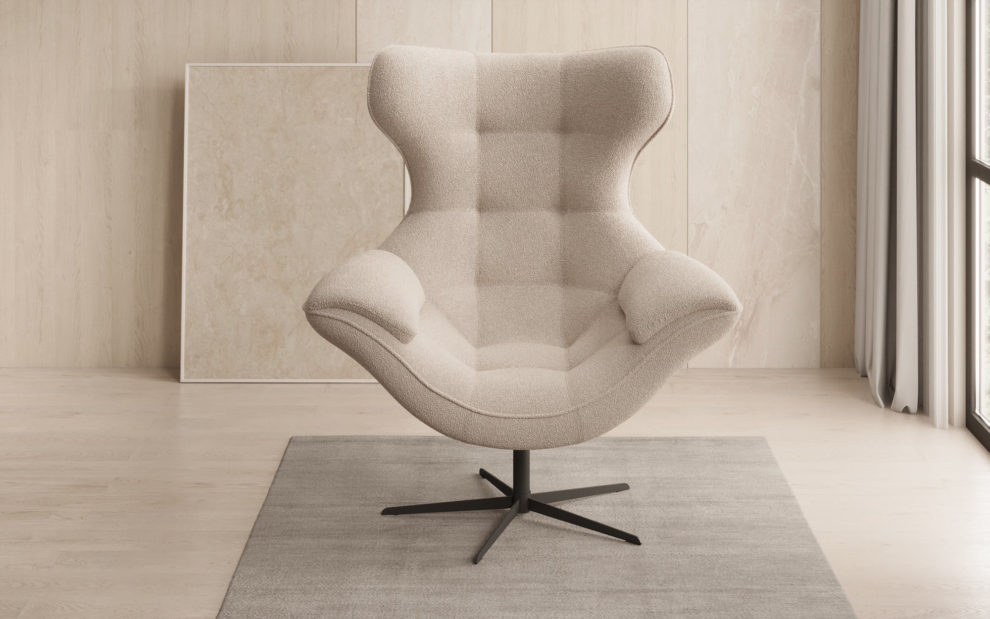 Designer Sofa-fauteuil Aurelio in Bouclé
