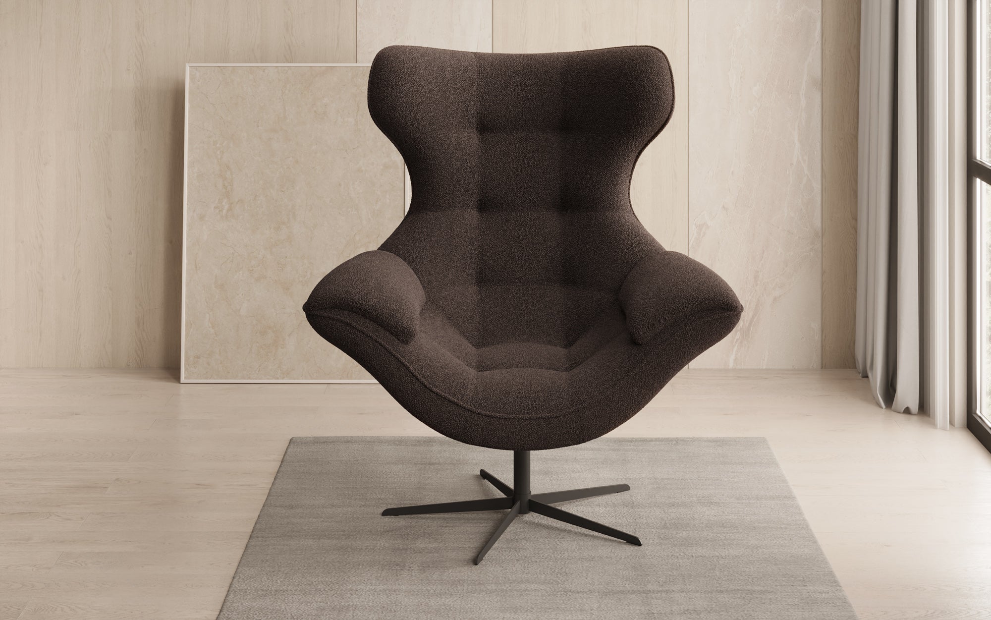 Designer Sofa-fauteuil Aurelio in Bouclé