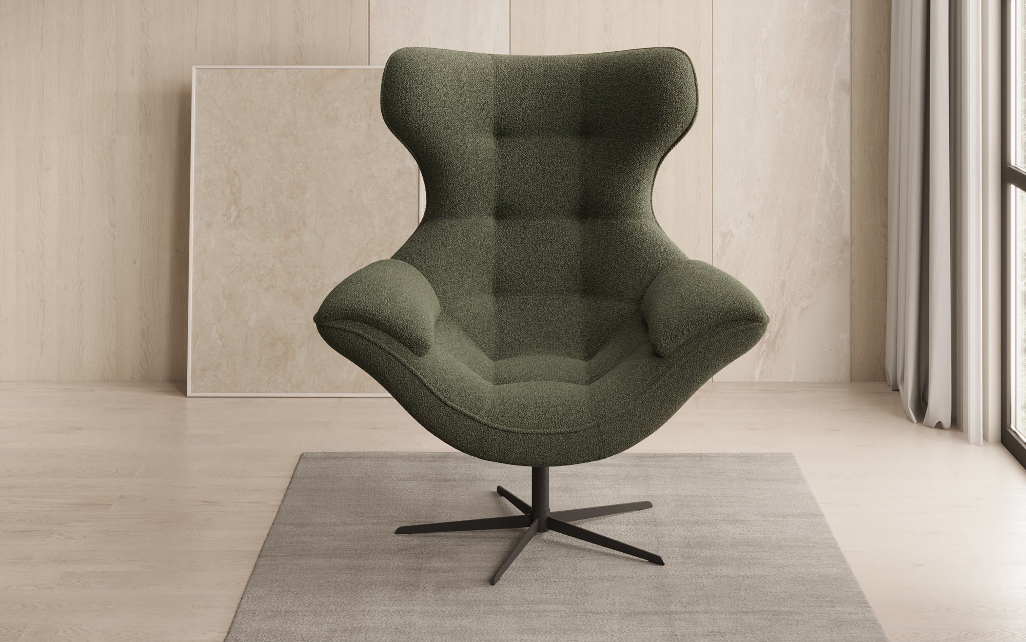 Designer Sofa-fauteuil Aurelio in Bouclé