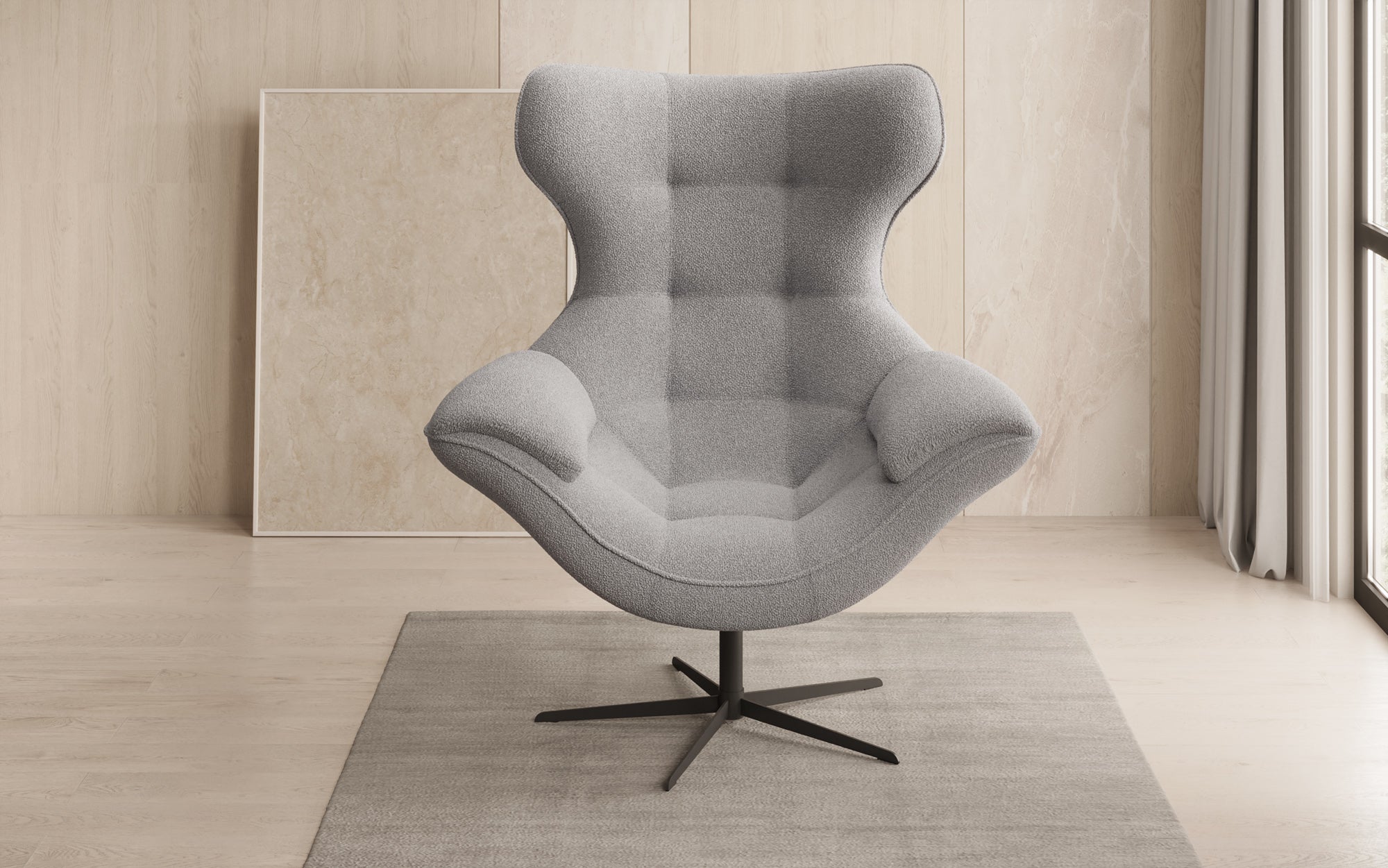 Designer Sofa-fauteuil Aurelio in Bouclé
