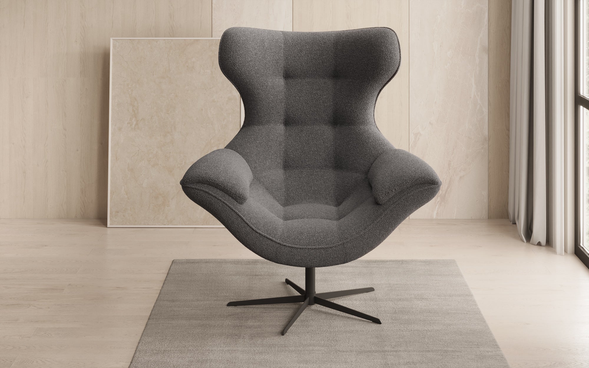 Designer Sofa-fauteuil Aurelio in Bouclé