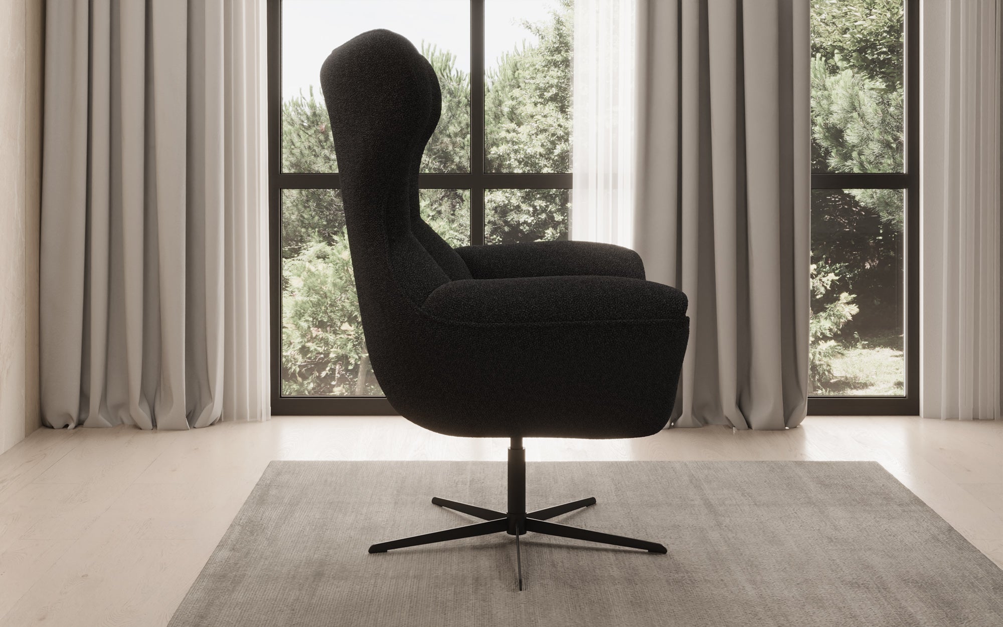Designer Sofa-fauteuil Aurelio in Bouclé