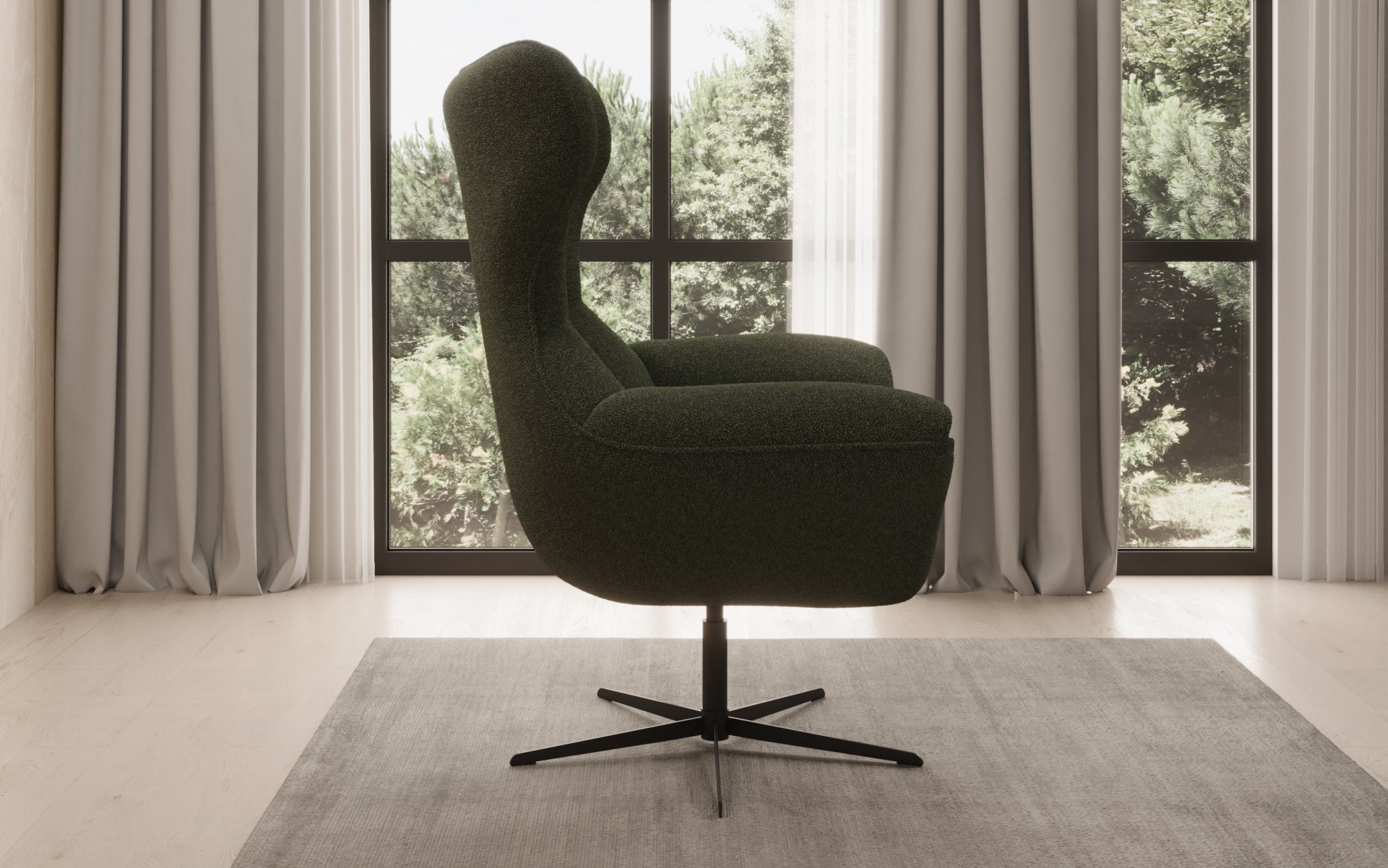 Designer Sofa-fauteuil Aurelio in Bouclé
