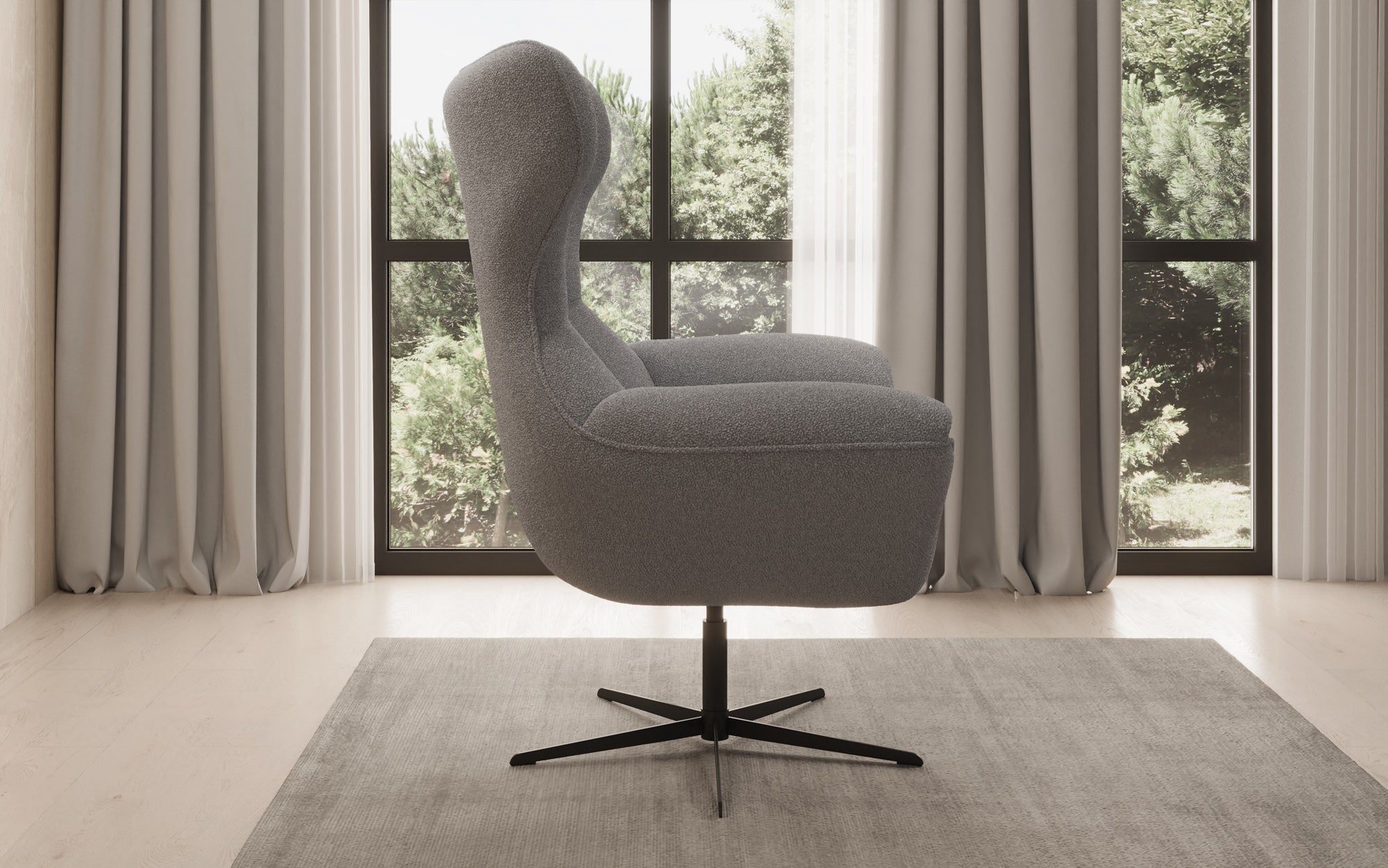 Designer Sofa-fauteuil Aurelio in Bouclé