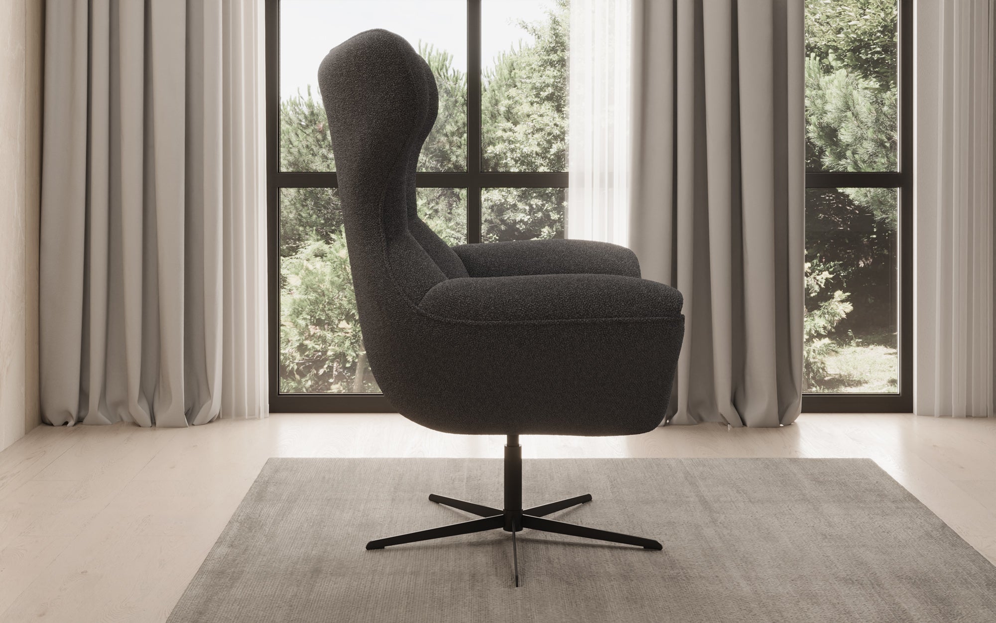 Designer Sofa-fauteuil Aurelio in Bouclé