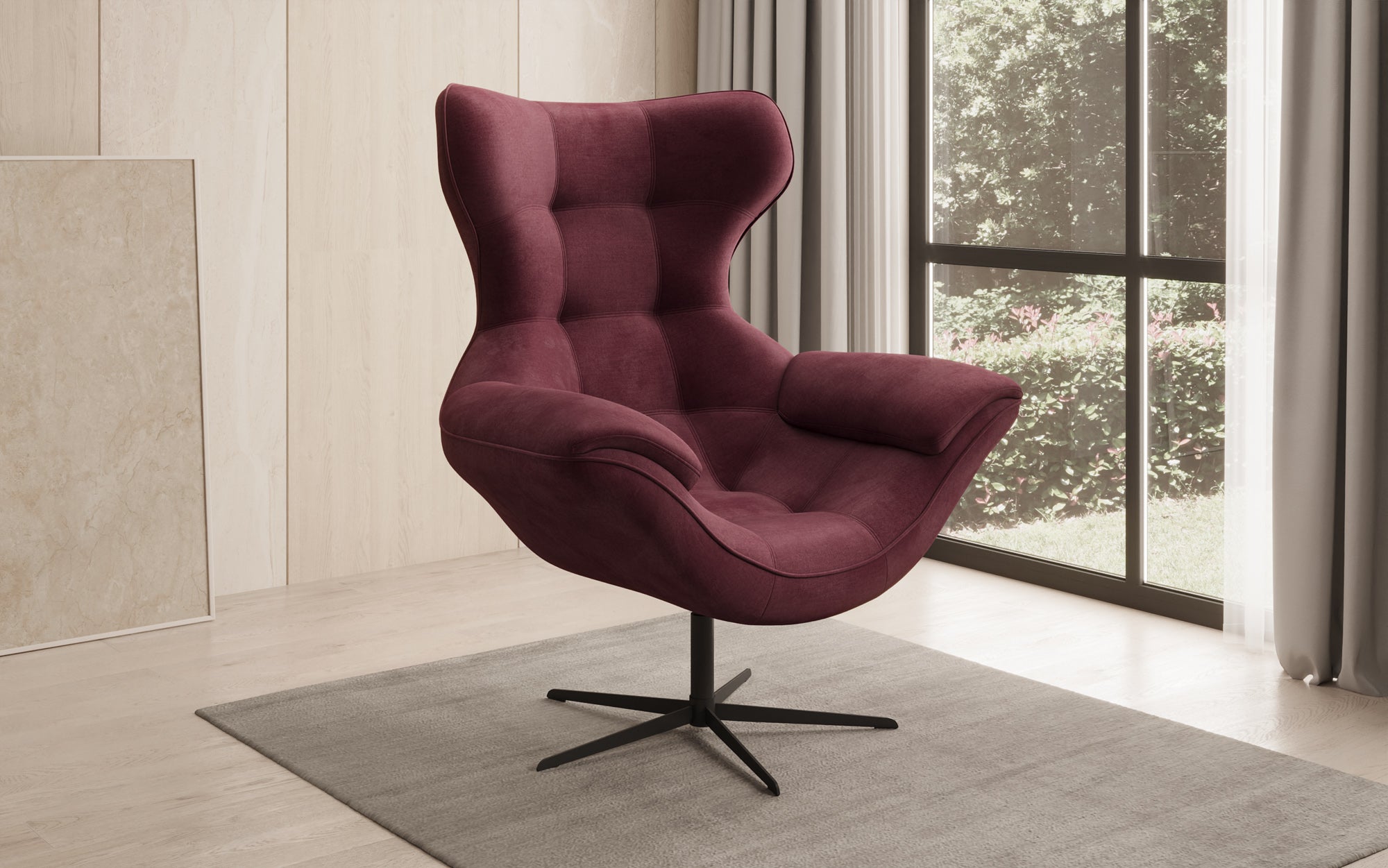 Designer Sofa-Sessel Aurelio in Fluweel