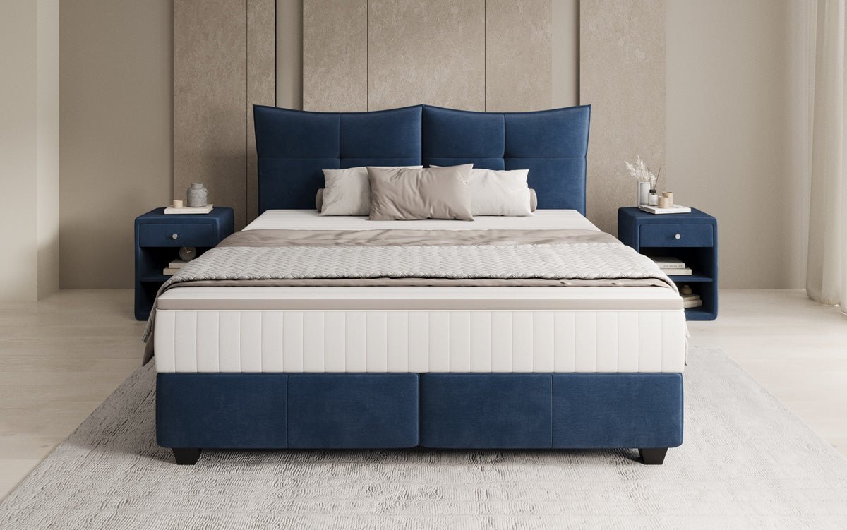 Boxspringbed Veyora in Fluweel