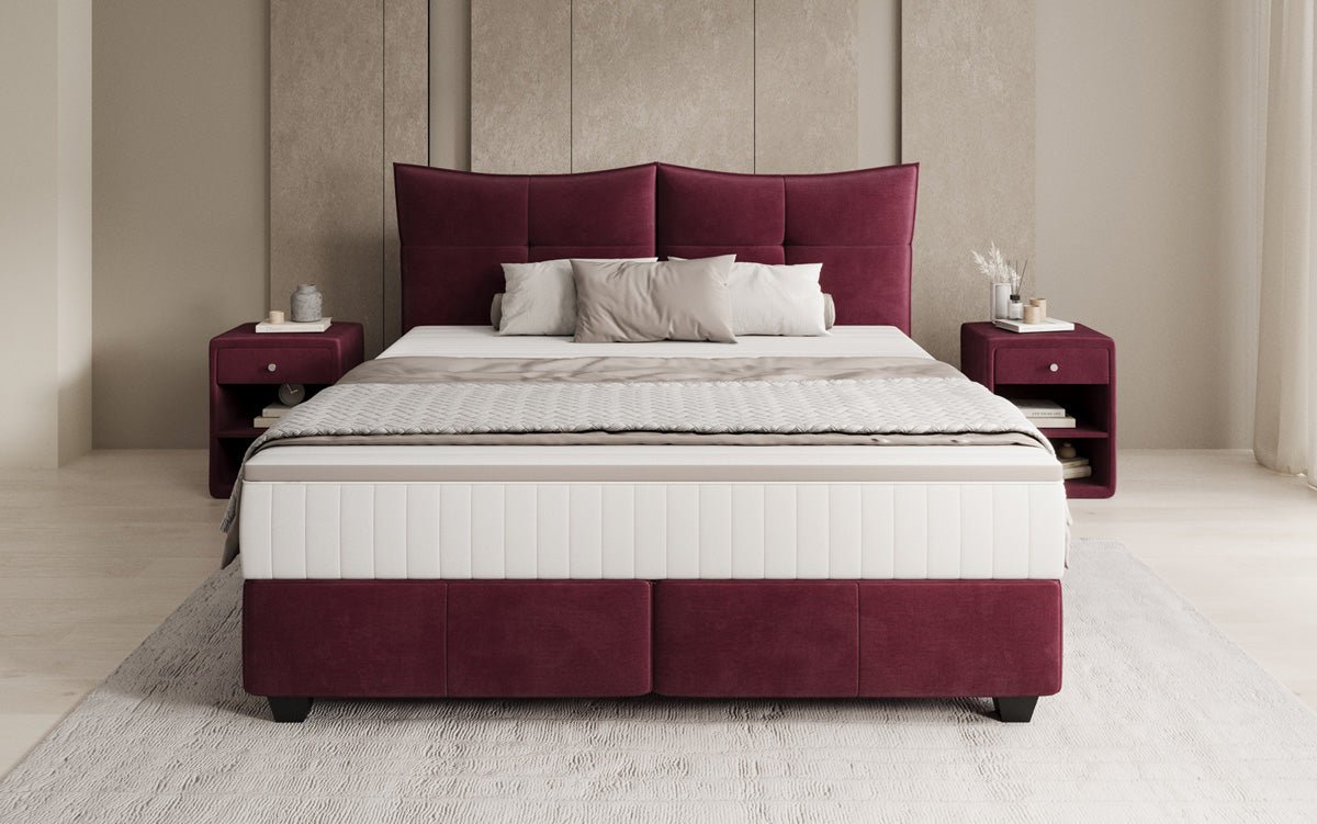 Boxspringbed Veyora in Fluweel
