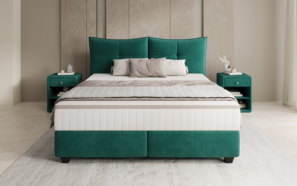 Boxspringbed Veyora in Fluweel