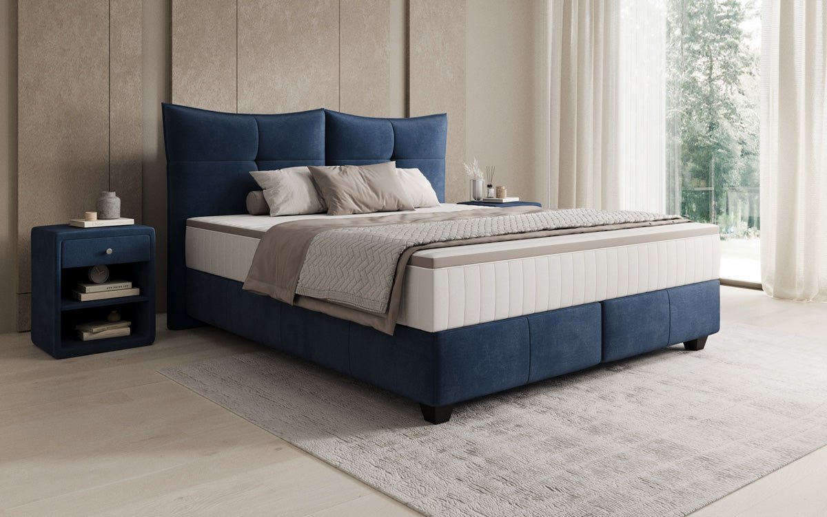 Boxspringbed Veyora in Fluweel