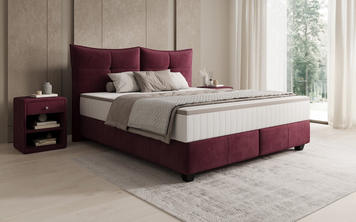 Boxspringbed Veyora in Fluweel