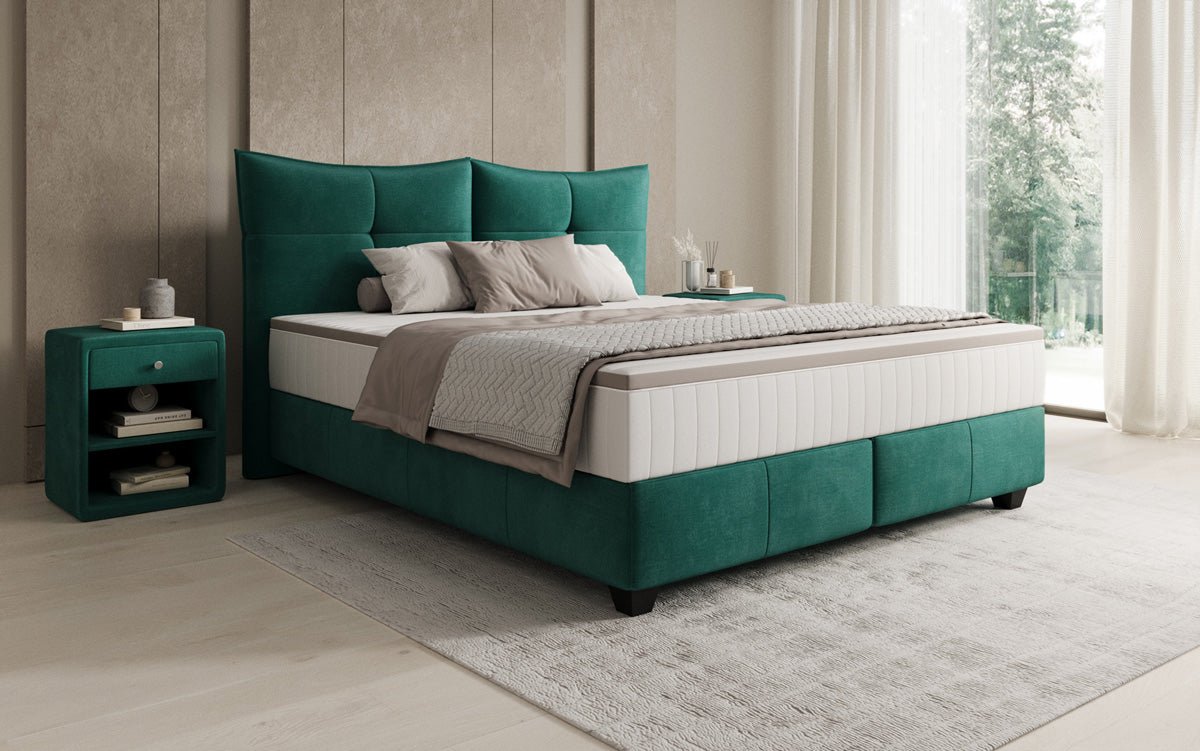 Boxspringbed Veyora in Fluweel