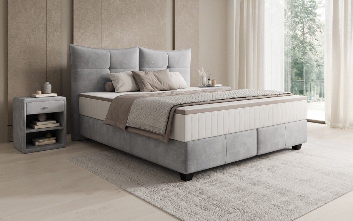 Boxspringbed Veyora in Fluweel