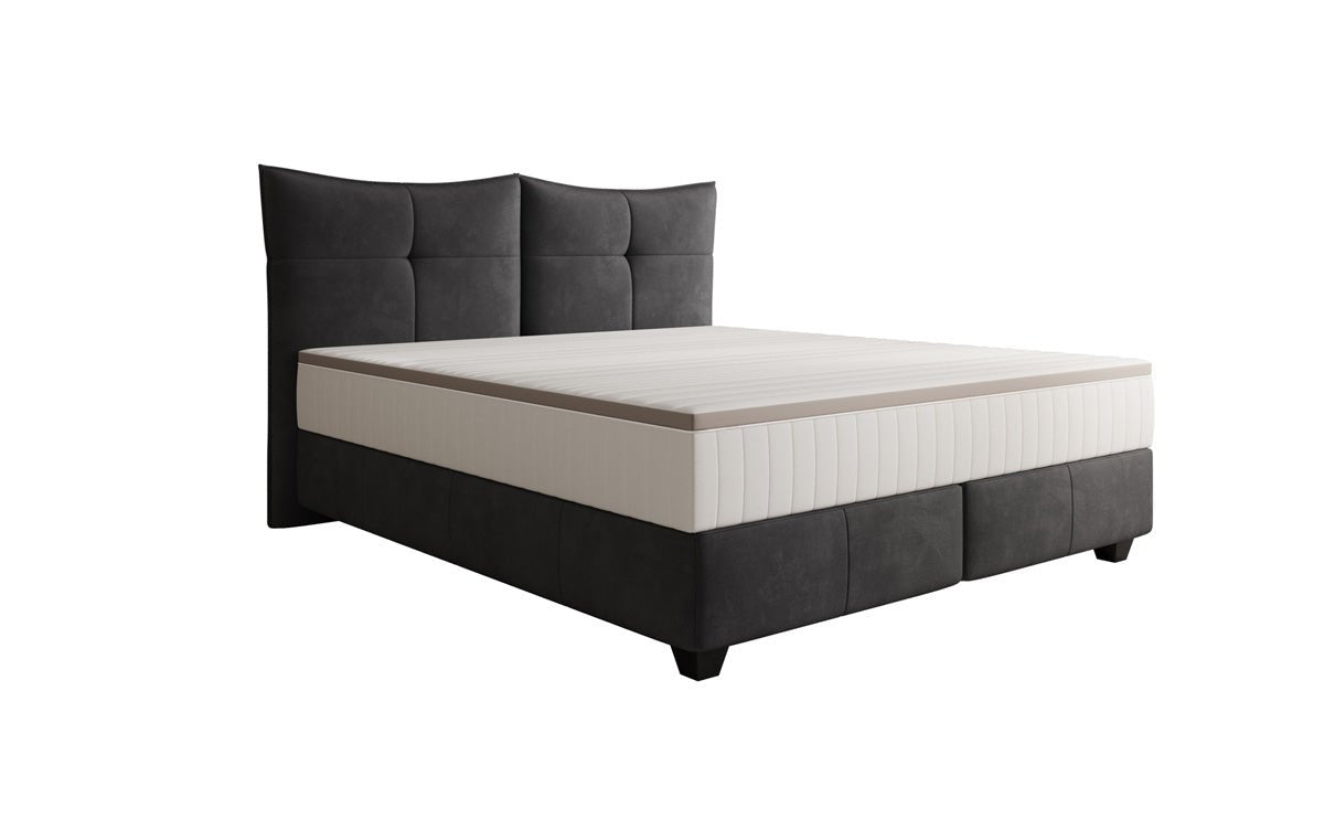 Boxspringbed Veyora in Fluweel