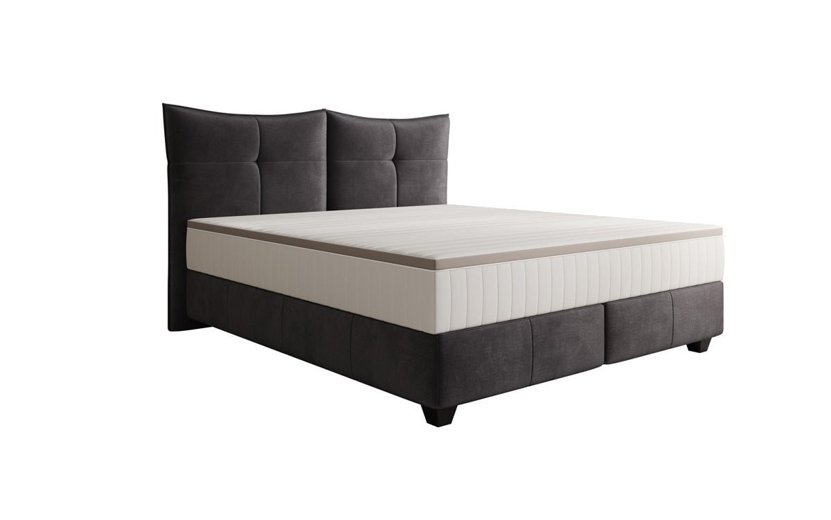 Boxspringbed Veyora in Fluweel