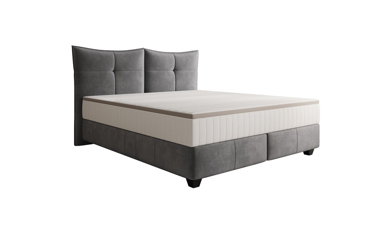 Boxspringbed Veyora in Fluweel