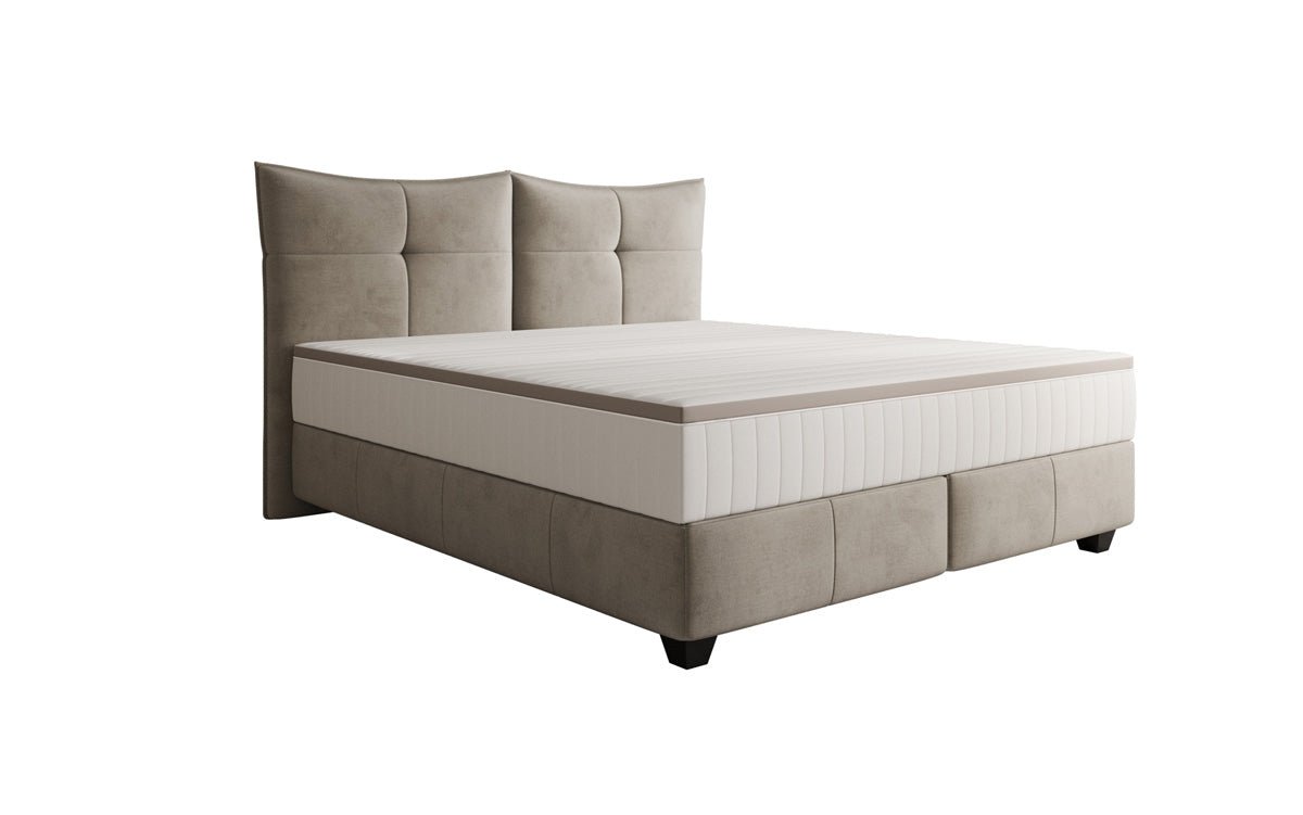 Boxspringbed Veyora in Fluweel