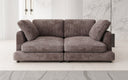 Designer 2-zits bank Thalessa in Ribstof