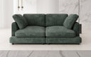 Designer 2-zits bank Thalessa in Ribstof