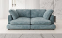 Designer 2-zits bank Thalessa in Ribstof