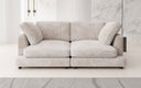Designer 2-zits bank Thalessa in Ribstof